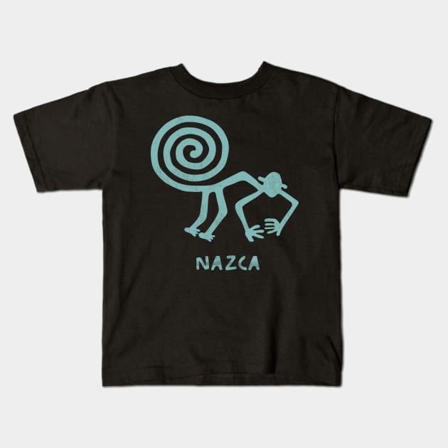 Nazca Monkey Kids T-Shirt by susanne.haewss@googlemail.com